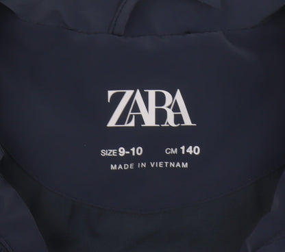 Girls UK Size 9-10 Years Zara Blue Puffer Jacket