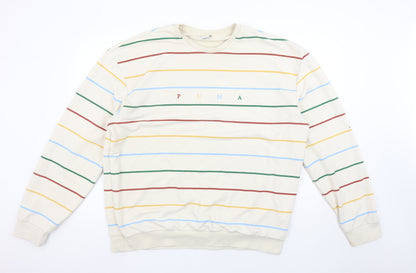 Mens UK Size L PUMA Beige Pullover Sweatshirt