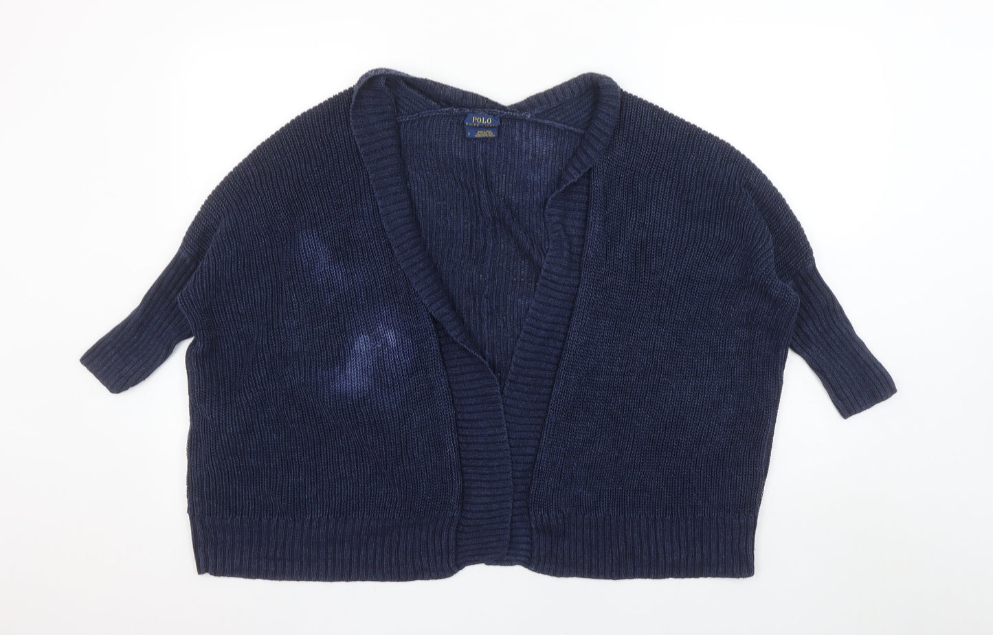 Womens UK Size S Polo Ralph Lauren Blue Cardigan Jumper