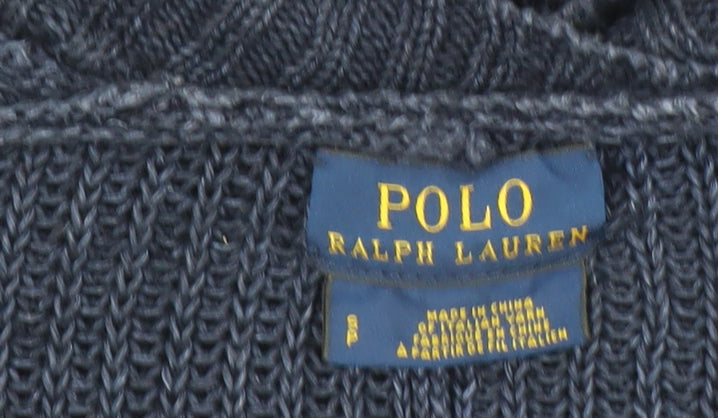 Womens UK Size S Polo Ralph Lauren Blue Cardigan Jumper