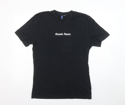 Mens UK Size S H&M Black  T-Shirt