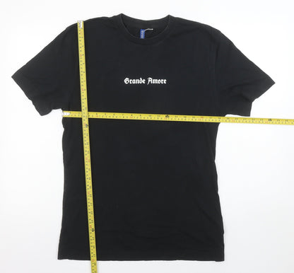 Mens UK Size S H&M Black  T-Shirt
