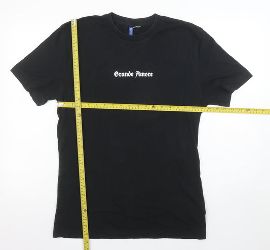 Mens UK Size S H&M Black  T-Shirt
