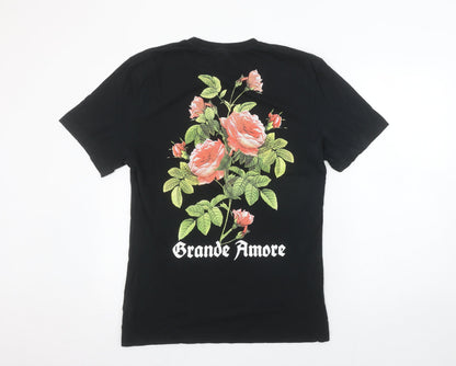 Mens UK Size S H&M Black  T-Shirt