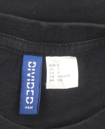 Mens UK Size S H&M Black  T-Shirt