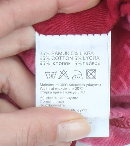 Womens UK Size S adidas Pink Basic T-Shirt