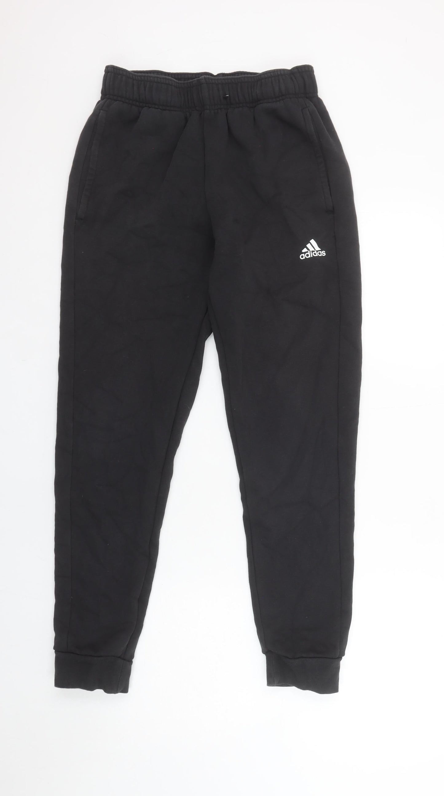 Mens UK Size S adidas Regular Fit Jogger Black Trousers
