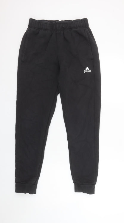 Mens UK Size S adidas Regular Fit Jogger Black Trousers