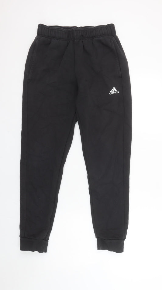 Mens UK Size S adidas Regular Fit Jogger Black Trousers