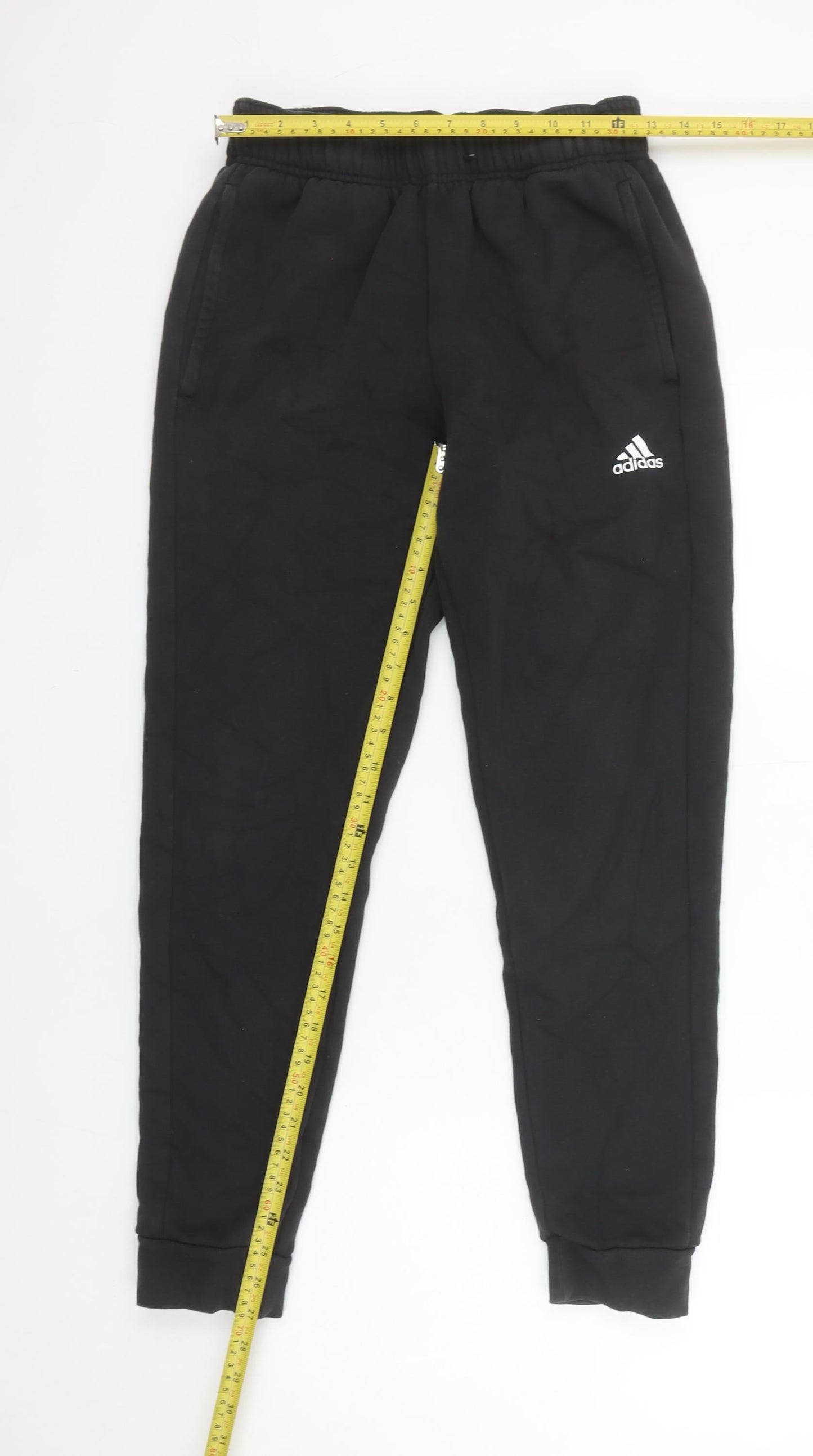 Mens UK Size S adidas Regular Fit Jogger Black Trousers