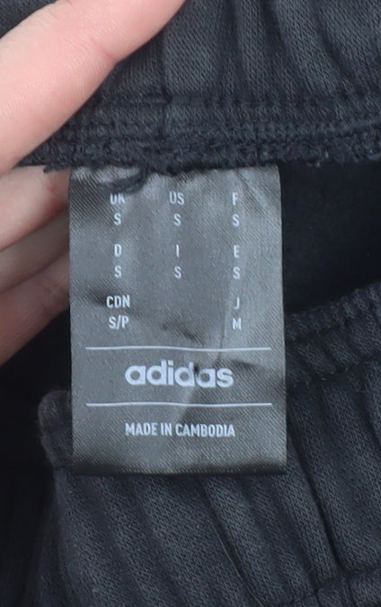Mens UK Size S adidas Regular Fit Jogger Black Trousers