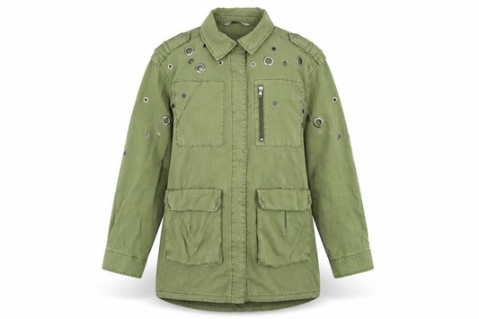 Womens UK Size XS Zara Green Military Jacket