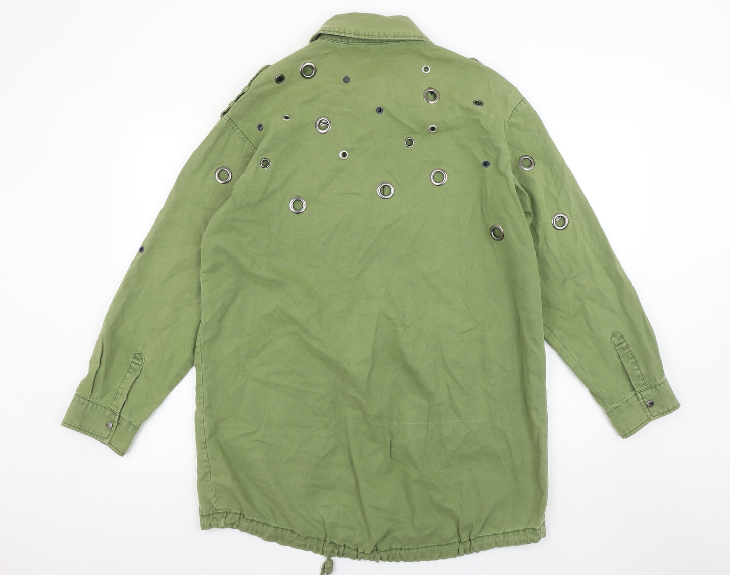 Womens UK Size XS Zara Green Military Jacket