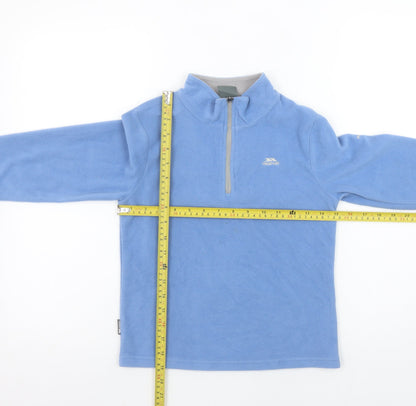 Trespass Girls Blue Fleece 1/4 Zip Pullover Sweatshirt 7-8 Years