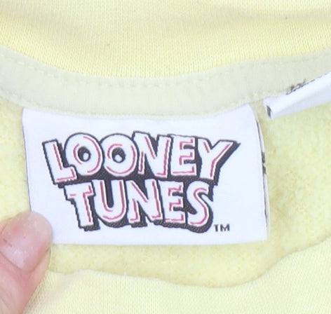 Womens UK Size XS Looney Tunes Yellow Pullover Sweatshirt