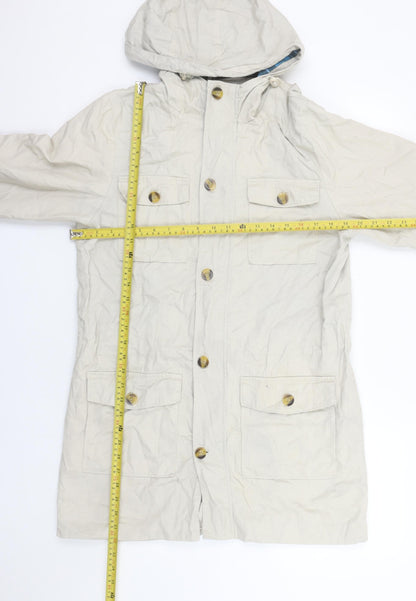 Mens UK Size S Cotton Traders Beige Parka Coat