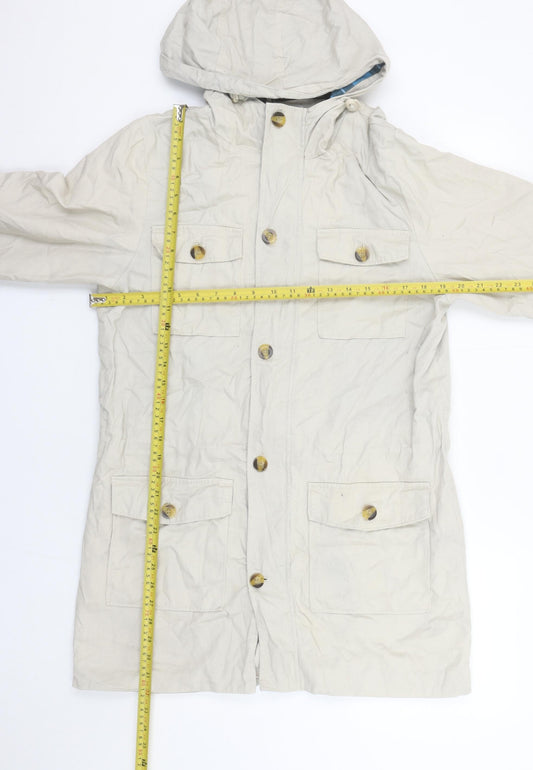 Mens UK Size S Cotton Traders Beige Parka Coat
