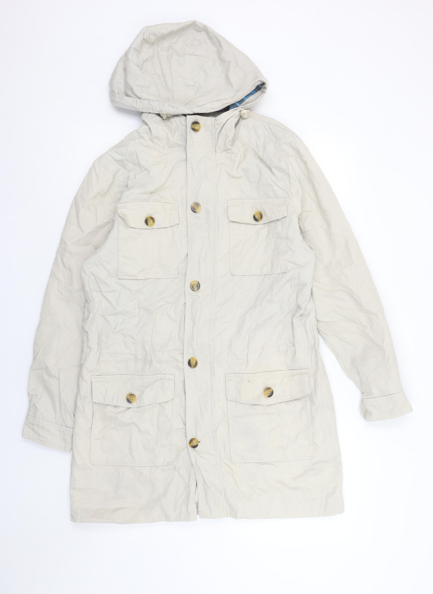Mens UK Size S Cotton Traders Beige Parka Coat