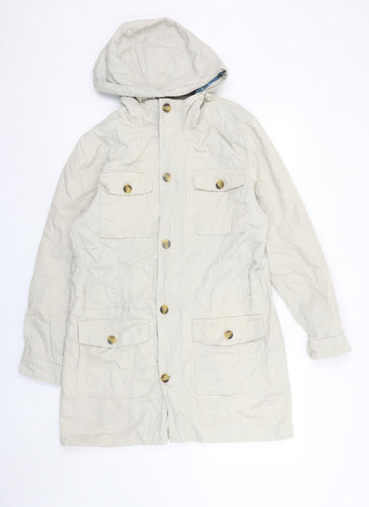 Mens UK Size S Cotton Traders Beige Parka Coat