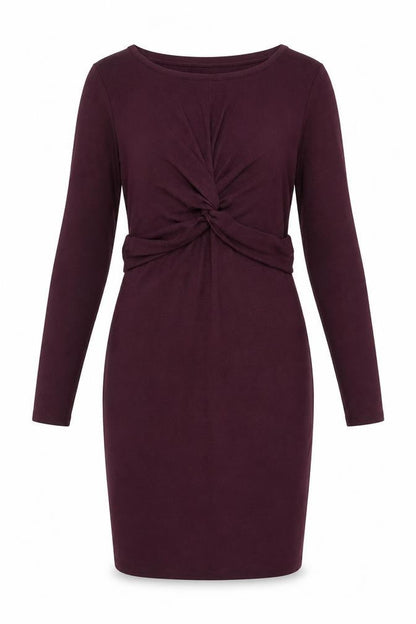 Gap Maternity Purple Bodycon Knee Length Long Sleeve Dress S