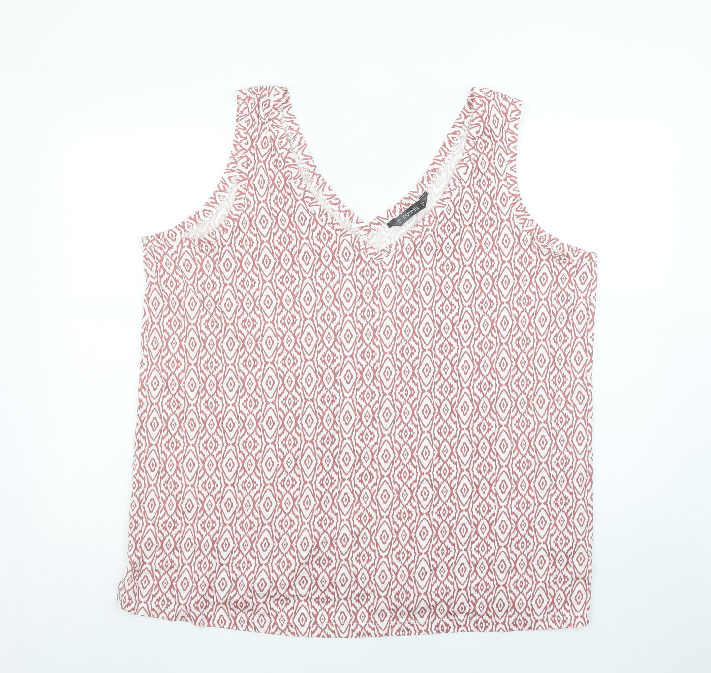 Womens UK Size XL Dunnes Stores Pink Basic Tank