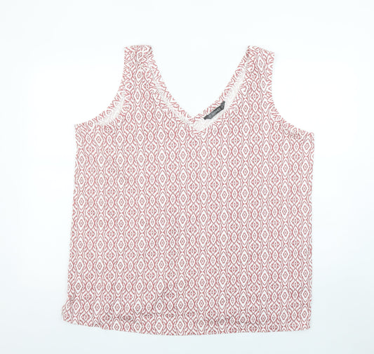 Womens UK Size XL Dunnes Stores Pink Basic Tank