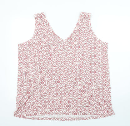 Womens UK Size XL Dunnes Stores Pink Basic Tank