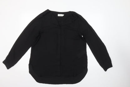 Womens UK Size L VILA Black Basic Blouse