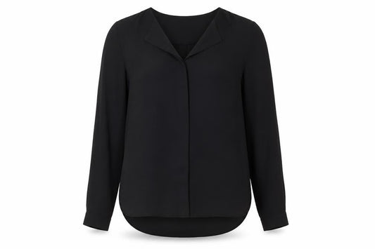 Womens UK Size L VILA Black Basic Blouse
