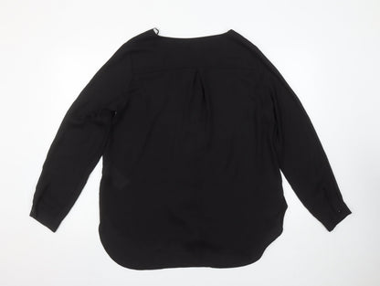 Womens UK Size L VILA Black Basic Blouse