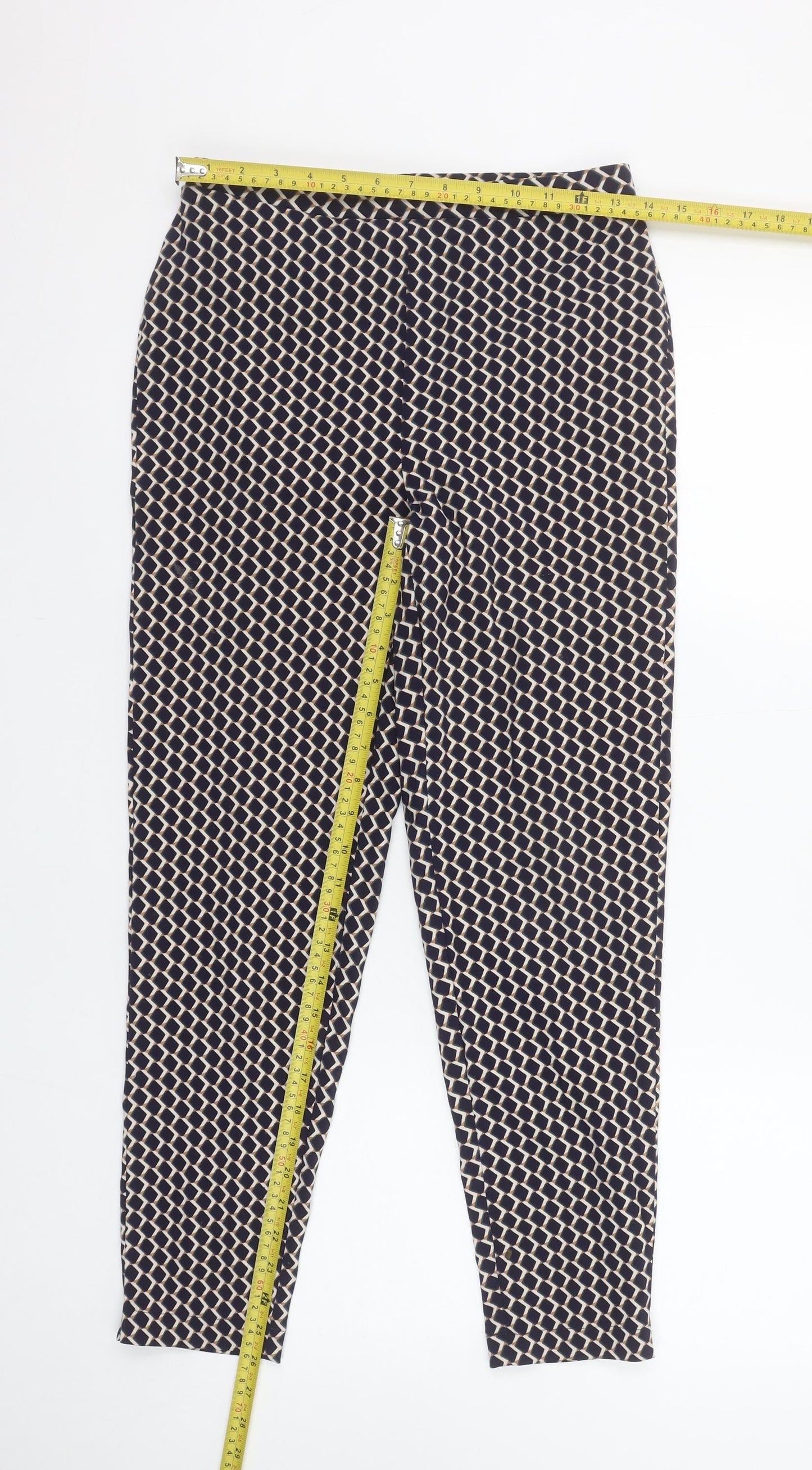 Womens UK Size 12 Julipa Regular Fit Casual Travel Blue Trousers