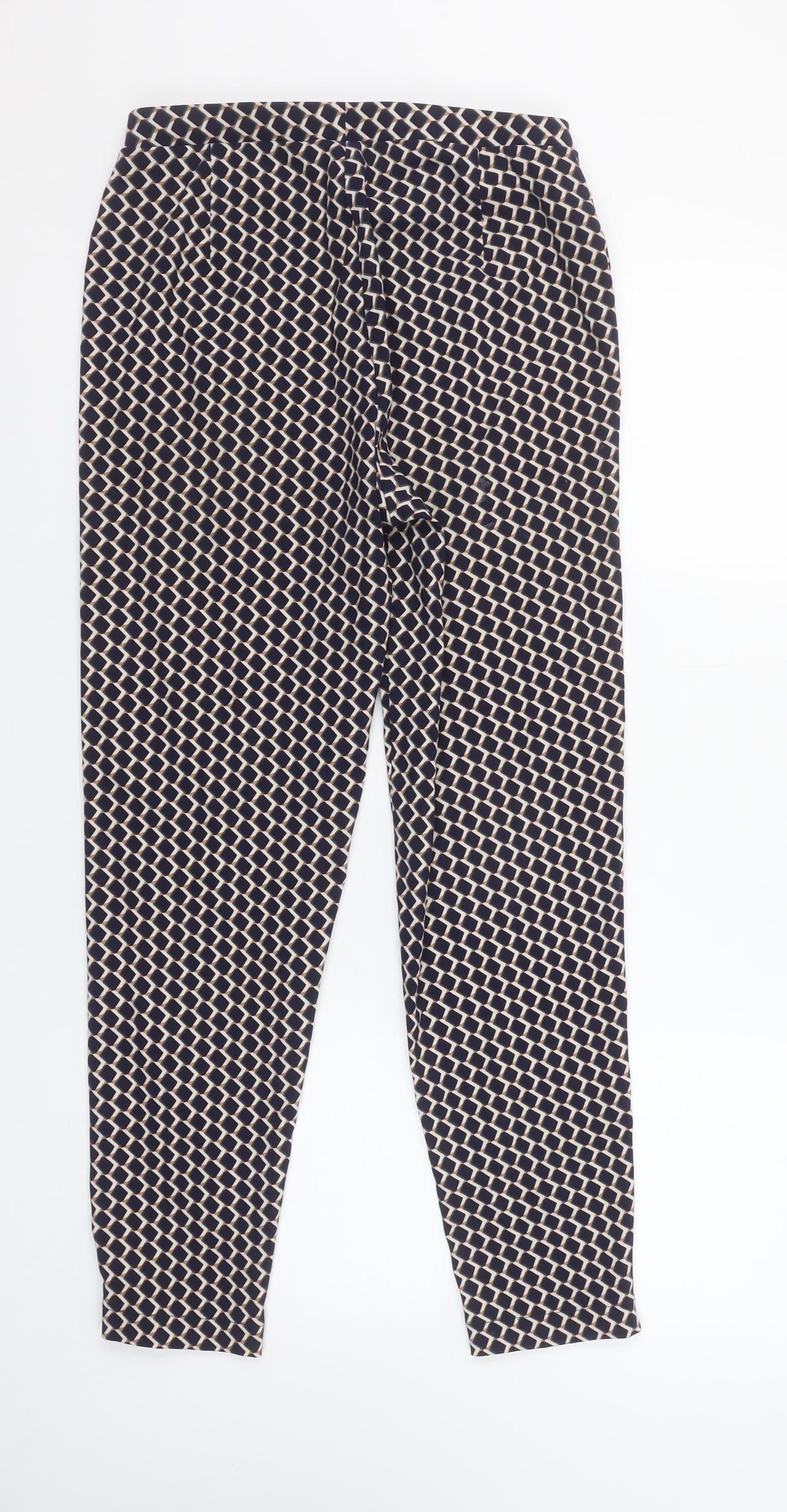Womens UK Size 12 Julipa Regular Fit Casual Travel Blue Trousers