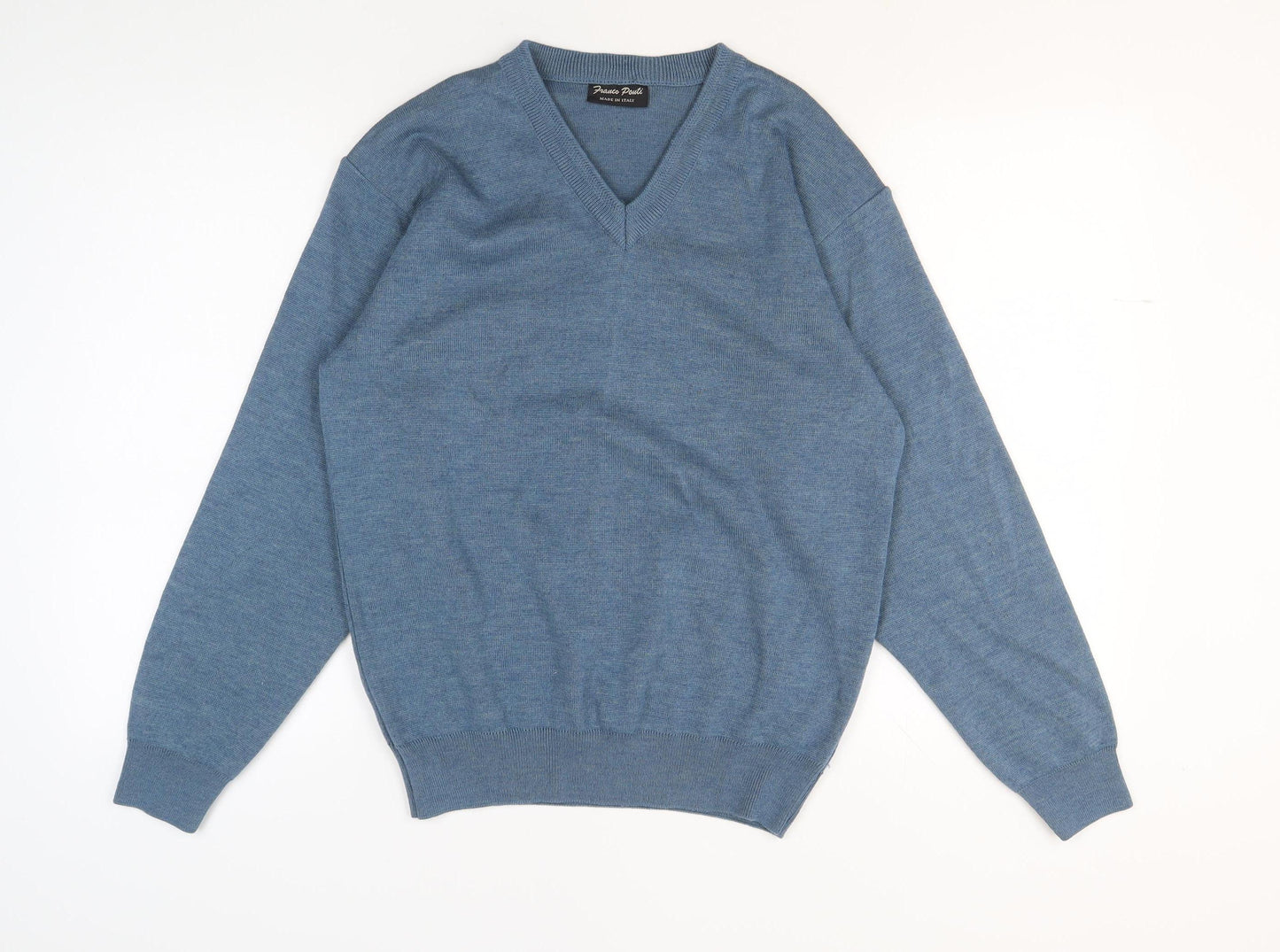 Mens UK Size L Franco Ponti Blue Pullover Jumper
