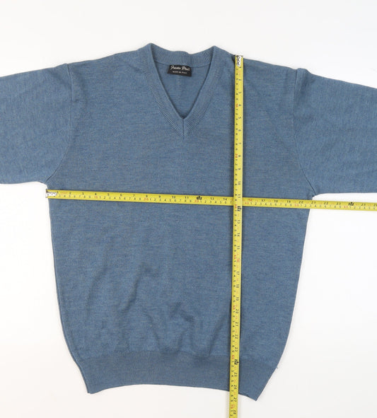Mens UK Size L Franco Ponti Blue Pullover Jumper