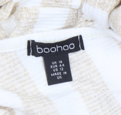 Womens UK Size 16 Boohoo Wrap Dress