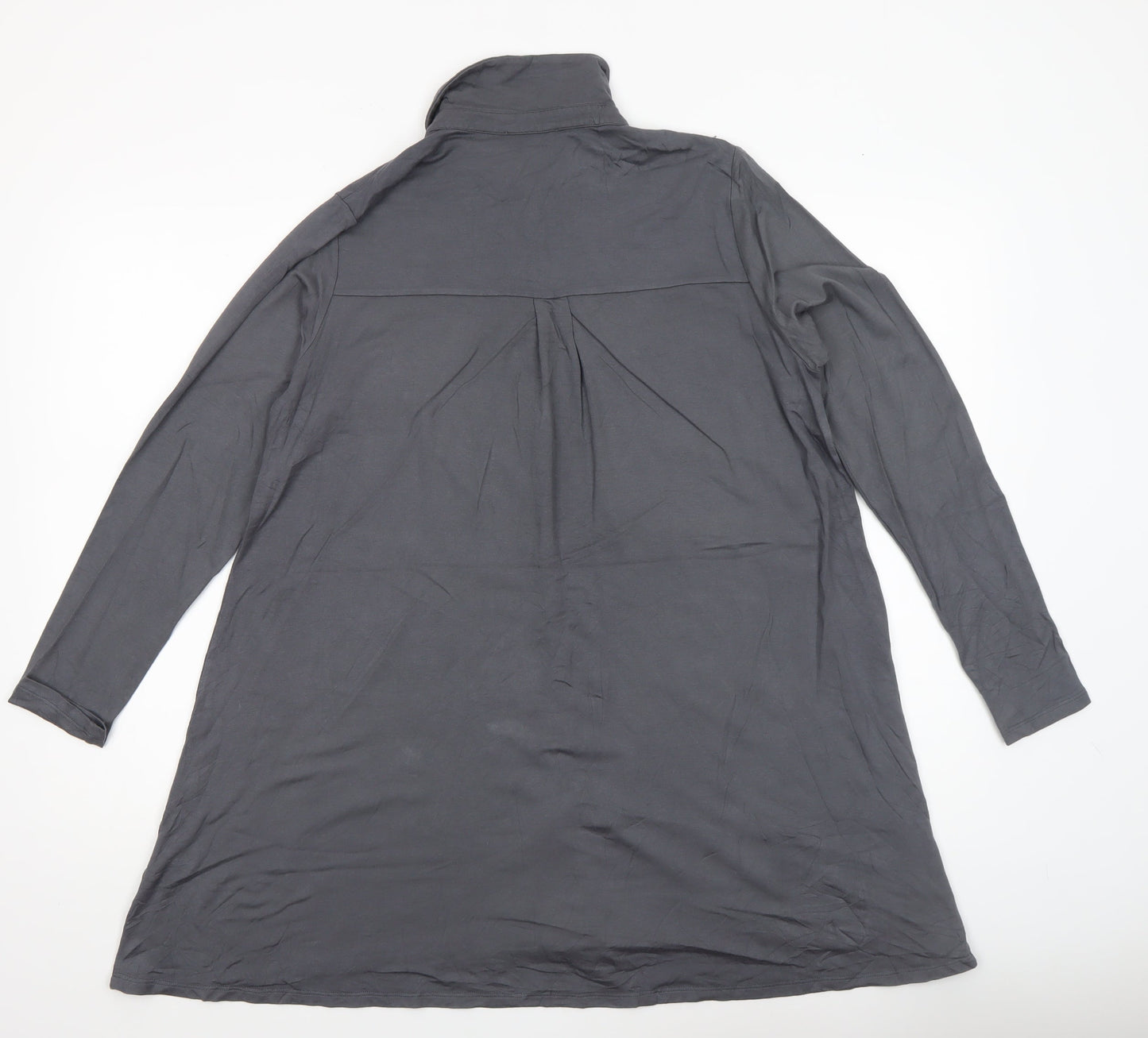 Womens UK Size 16 PURE Collection Grey Classic Button-Up