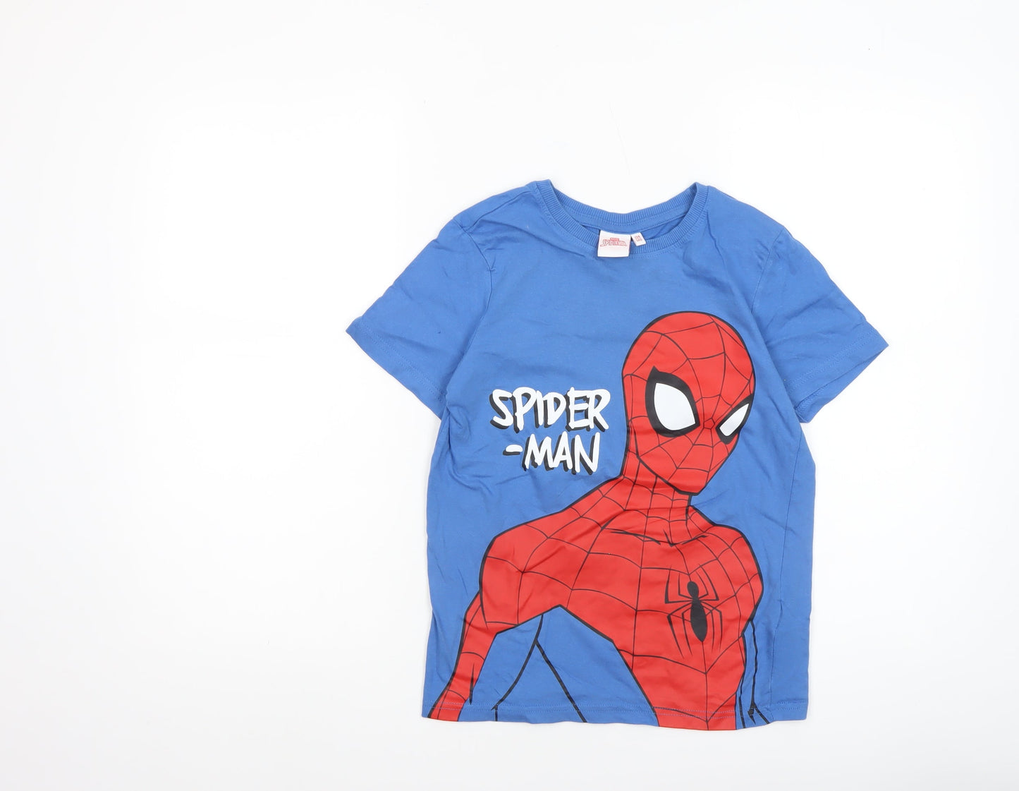 Boys UK Size 9-10 Years Marvel Blue Basic T-Shirt