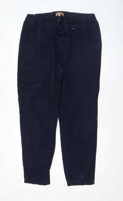 Womens UK Size 14 NOOM Regular Fit Jogger Blue Trousers