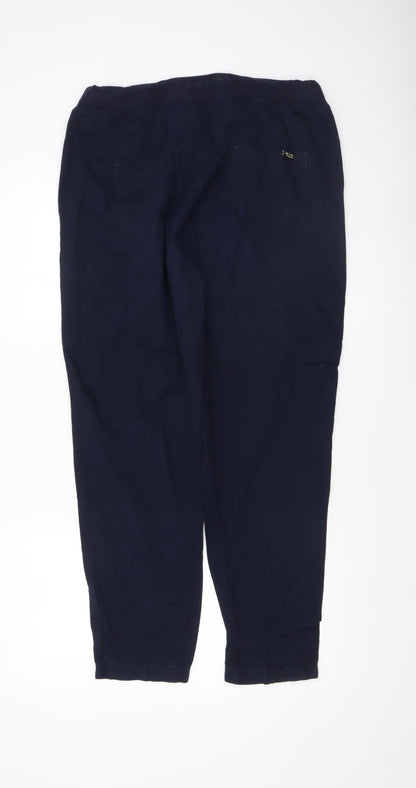 Womens UK Size 14 NOOM Regular Fit Jogger Blue Trousers