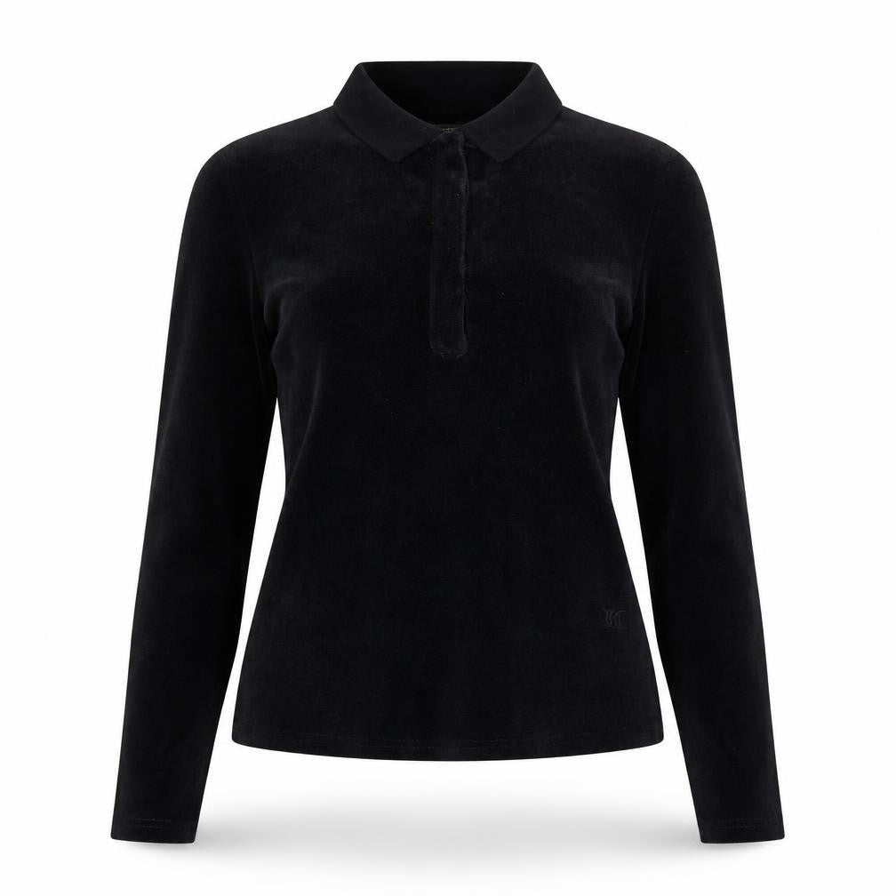 Womens UK Size S Juicy Couture Black Basic Polo