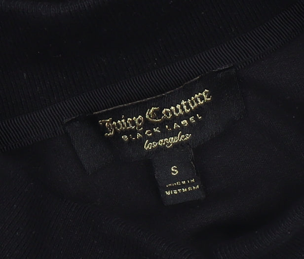 Womens UK Size S Juicy Couture Black Basic Polo