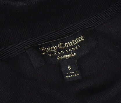Womens UK Size S Juicy Couture Black Basic Polo