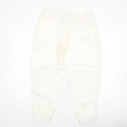 Womens UK Size L Jane Lushka Regular Fit Cargo White Trousers