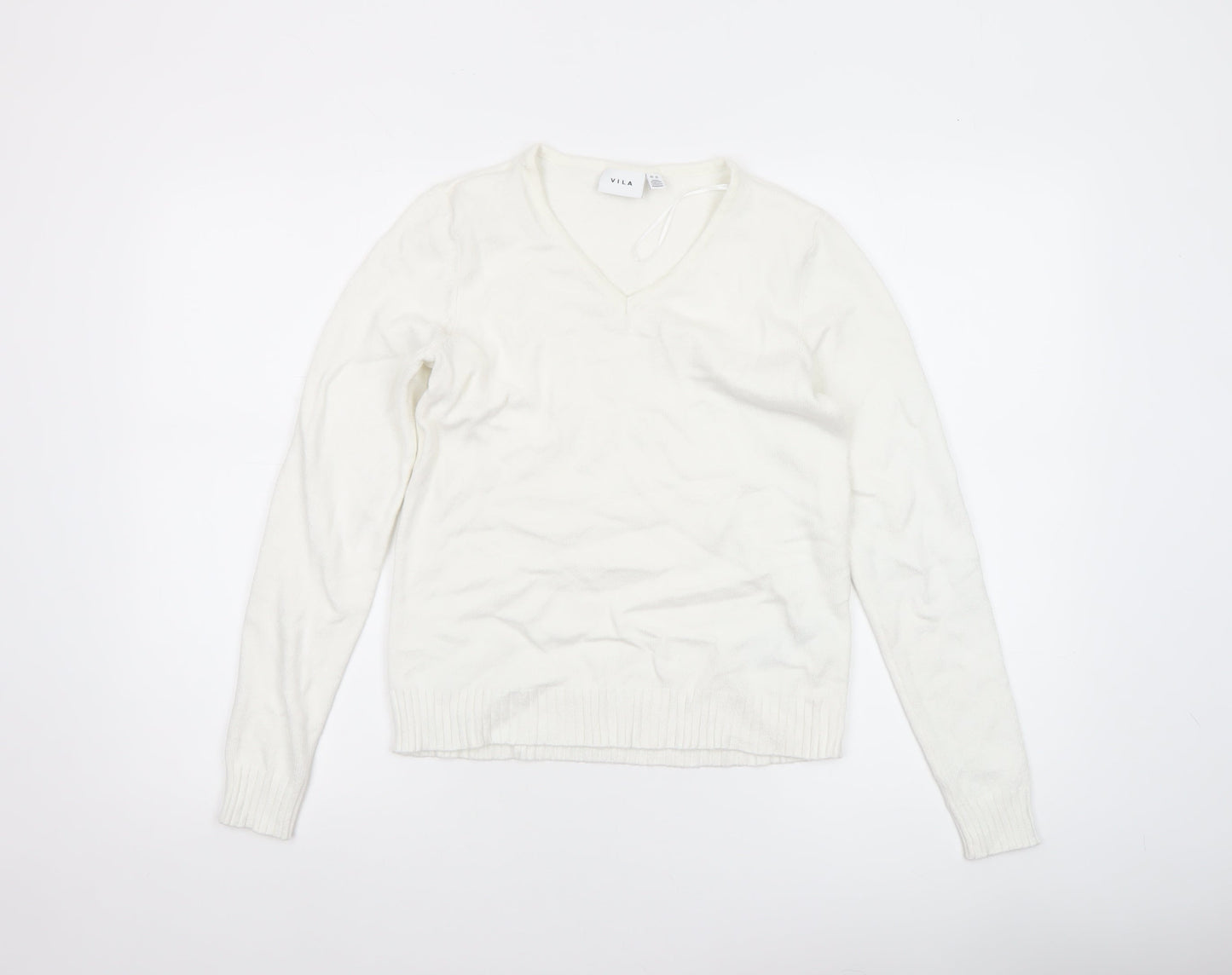 Womens UK Size 2XS VILA Ivory Pullover Jumper