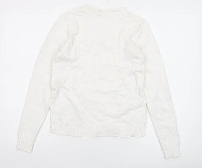 Womens UK Size 2XS VILA Ivory Pullover Jumper