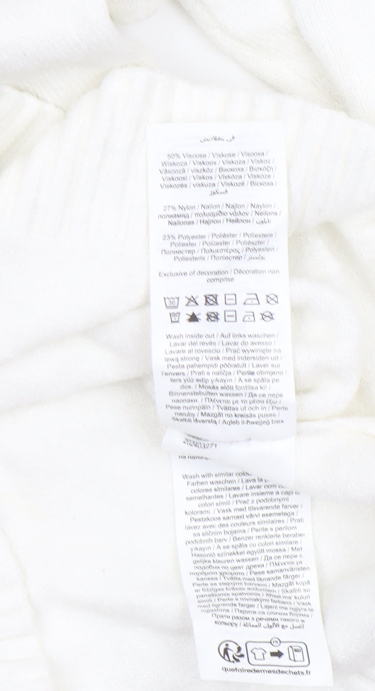 Womens UK Size 2XS VILA Ivory Pullover Jumper