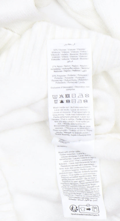 Womens UK Size 2XS VILA Ivory Pullover Jumper