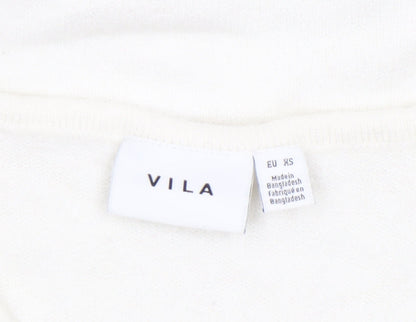 Womens UK Size 2XS VILA Ivory Pullover Jumper