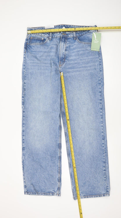H&M Women’s Blue Wide-Leg Ultra High Waist Jeans Size 18