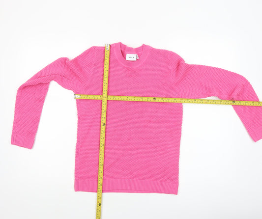 Womens UK Size S VILA Pink Pullover Jumper